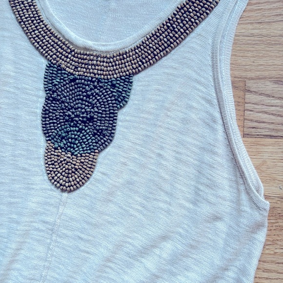 Joseph A. Boho beaded sleeveless dress medium - Picture 2 of 4